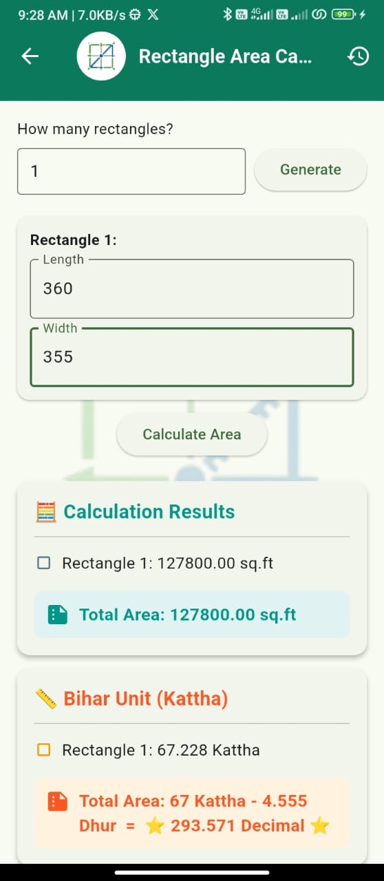 Bhu Meter – Bihar Land Area Calculator App | Kattha Dhur Amin